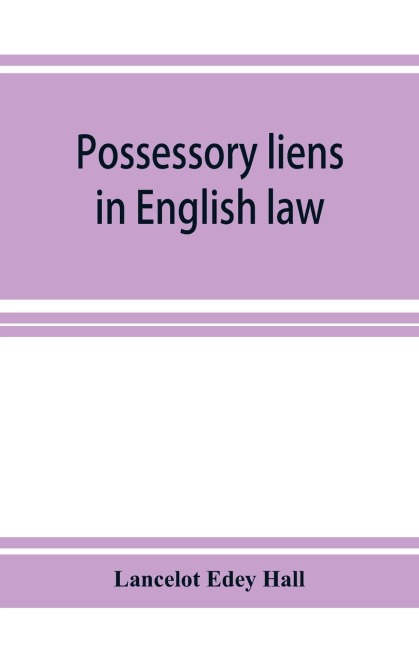Possessory liens in English law