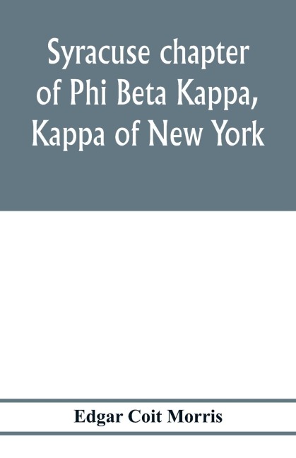 Syracuse chapter of Phi Beta Kappa, Kappa of New York