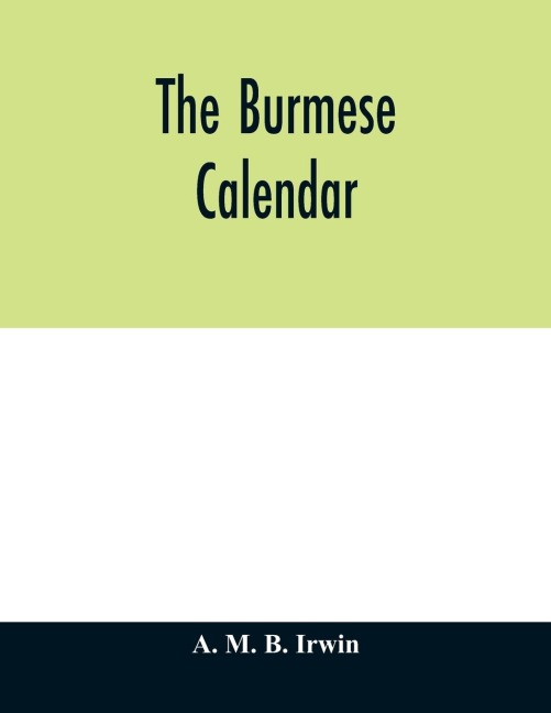 The Burmese calendar