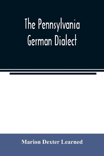 The Pennsylvania German dialect