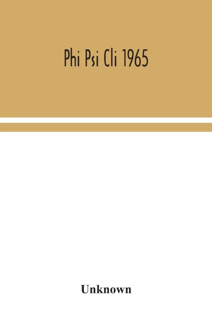 Phi Psi Cli 1965