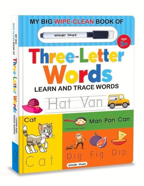 My Big Wipe and Clean Book of Three Letter Words for Kids: Learn and Trace Words