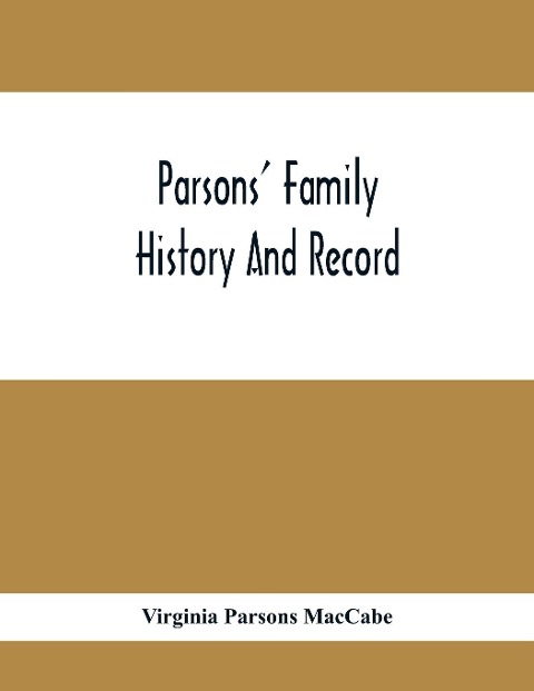 Parsons Family History And Record