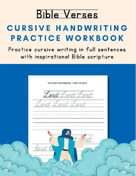 Bible Verses Cursive Handwriting Practice workbook