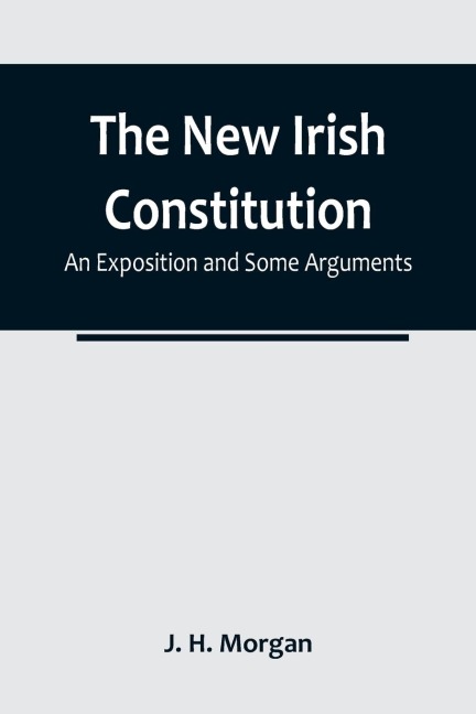 The New Irish Constitution: An Exposition and Some Arguments