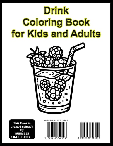Drink Coloring Book for Kids and Adults Fun and Refreshing Designs to Spark Creativity in All Age