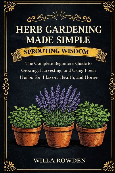 Sprouting Wisdom: Herb Gardening Made Simple: The Complete Beginner's Guide to Growing, Harvesting, and Using Fresh Herbs for Flavor, Health, and Home