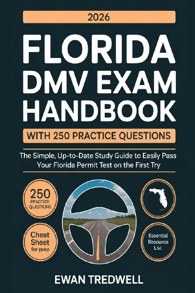 FLORIDA DMV EXAM HANDBOOK WITH 250 PRACTICE QUESTIONS: The Simple, Up-to-Date Study Guide to Easily Pass Your Florida Permit Test on the First Try