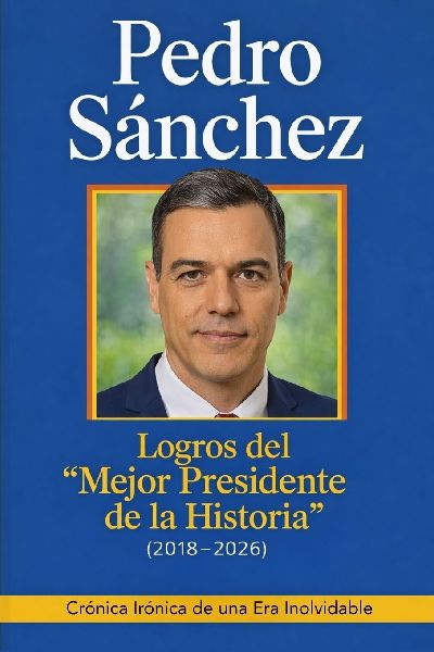 Pedro Sánchez: Logros del "Mejor Presidente de la Historia" (2018-2026) - Crónica Irónica de una Era Inolvidable: Relaxing Black & White Illustrations for Adults & All Ages to Relieve Stress, Spark Creativity & Mindful Coloring