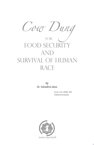Cow Dung – For Food Security And Survival Of Human Race