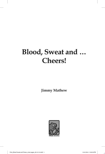 Blood, Sweat and â€¦ Cheers!