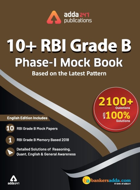 RBI Grade B Phase I Mock Papers Practice Book