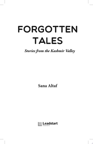 Forgotten Tales - Kashmir - Short Stories