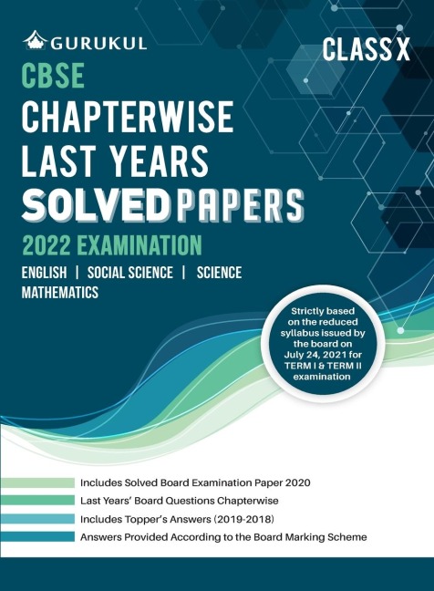 Chapterwise Last Years Solved Papers: CBSE Class 10 for 2022 Examination
