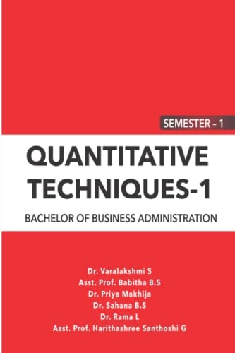Quantitative Techniques - 1 1 Semester - Bba
