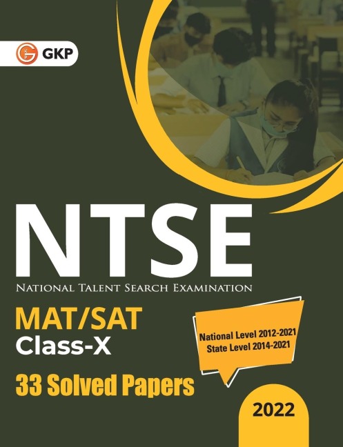 NTSE 2021-22: Class 10th (MAT + SAT) - 33 Solved Papers