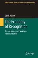 The Economy of Recognition: Person, Market and Society in Antonio Rosmini