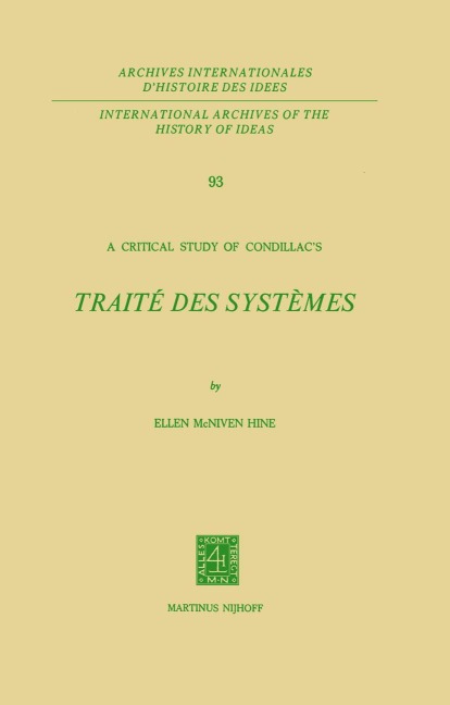A Critical Study of Condillacs: Traité des Systèmes