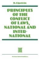 Principles of the Conflict of Laws National and International