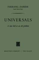 Universals: A New Look at an Old Problem