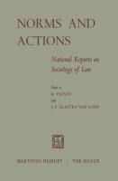 Norms and Actions: National Reports on Sociology of Law
