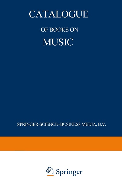 Catalogue of Books on Music