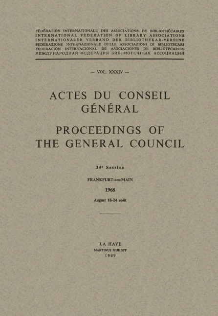 Actes Du Conseil Général / Proceedings of the General Council