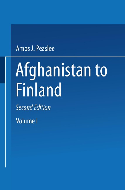 Constitutions of Nations: Volume I: Afghanistan to Finland