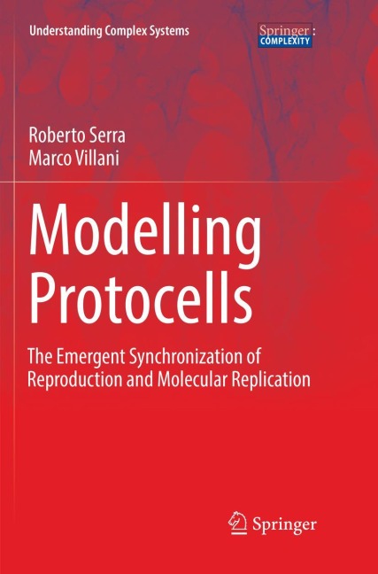 Modelling Protocells: The Emergent Synchronization of Reproduction and Molecular Replication
