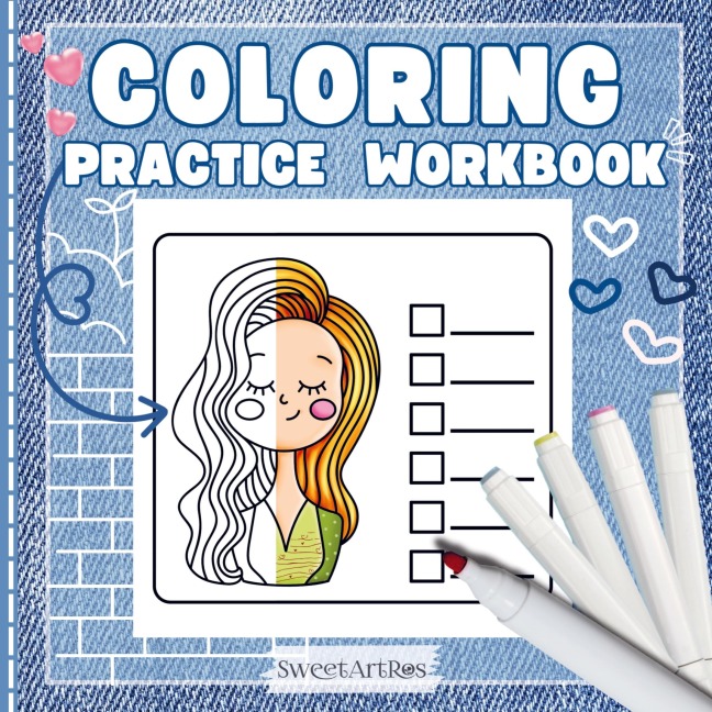 Coloring Practice Workbook: Blank Layouts to Fill with Favorite Color Combos, Patterns, and Textures - Ideal for Tracking Tutorials and Creating Your Personal Coloring Guide!