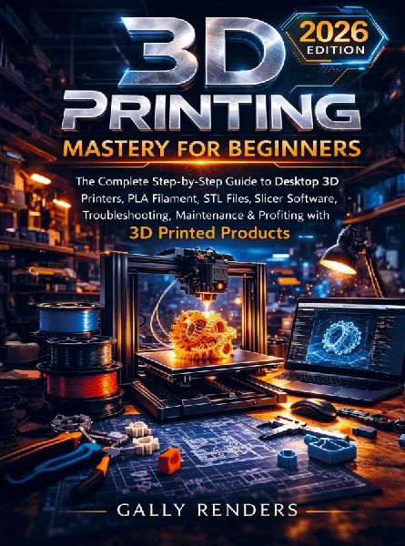 3D Printing Mastery For Beginners: The Complete Step-by-Step Guide to Desktop 3D Printers, PLA Filament, STL Files, Slicer Software, Troubleshooting, Maintenance & Profiting