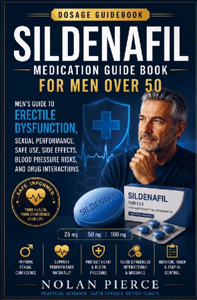 Sildenafil Medication Guide Book for Men Over 50: Men's Guide to Erectile Dysfunction, Sexual Performance, Safe Use, Side Effects, Blood Pressure Risks, and Drug Interactions