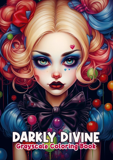 Darkly Divine: Grayscale Coloring Book
