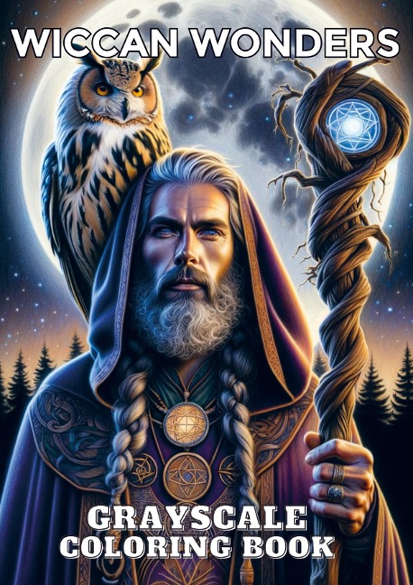 Wiccan Wonders: Grayscale Coloring Book