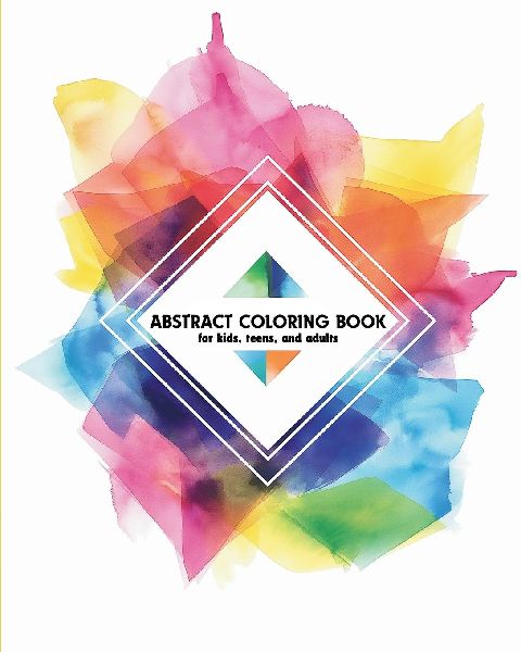Abstract coloring book Relaxing and simple designs, calmness book for kids, teens and adults