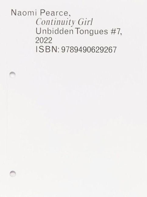 Unbidden Tongues #7: Continuity Girl