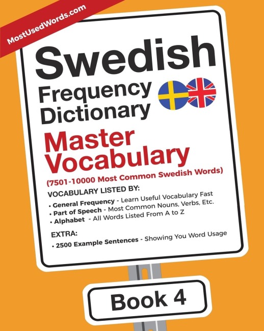 Swedish Frequency Dictionary - Master Vocabulary: 7501-10000 Most Common Swedish Words