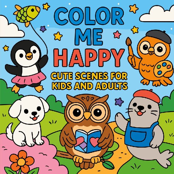 Color Me Happy - Cute Scenes for Kids and Adults