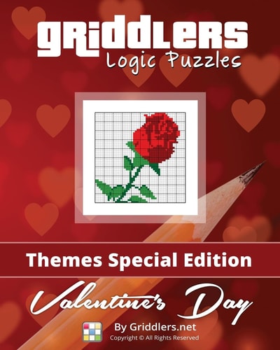 Griddlers Logic Puzzles - Valentine's Day Color - Themes Special Edition