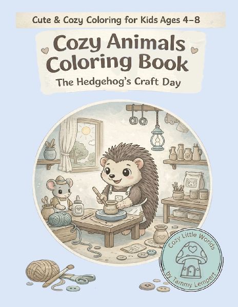 Cozy Animals Coloring Book: The Hedgehogs Craft Day