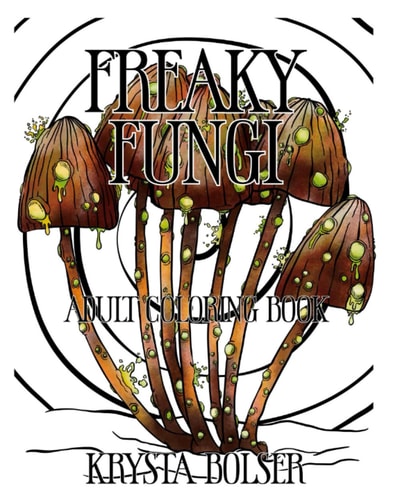 Freaky Fungi Adult Coloring Book
