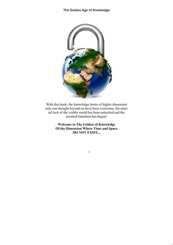 The Golden Age of KNOWLEDGE (2015) (Of the Dimension Where Time and Space Do Not Exist)