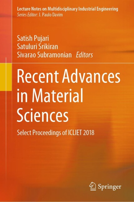 Recent Advances in Material Sciences: Select Proceedings of ICLIET 2018