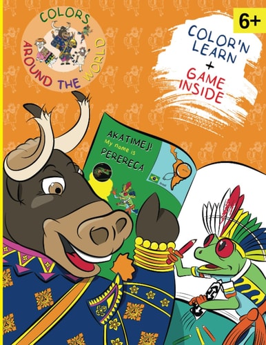 Colors Around the World Educational Coloring Book for Children