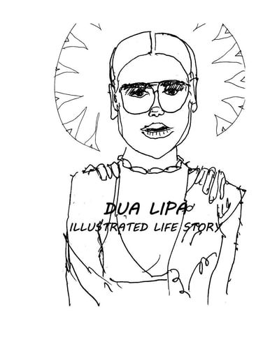 Dua Lipa Illustrated Life Story