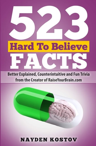 523 Hard To Believe Facts Better Explained, Counterintuitive and Fun Trivia from the Creator of RaiseYourBrain.com