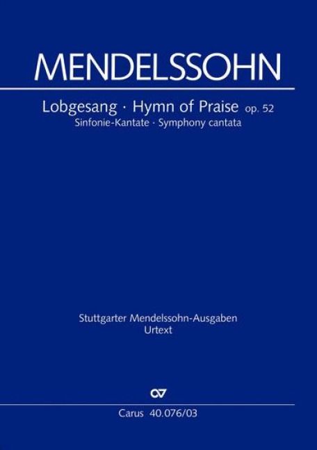 Lobgesang (Klavierauszug): Sinfonie-Kantate MWV A 18, 1840
