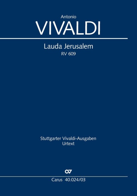 Lauda Jerusalem (Klavierauszug): RV 609