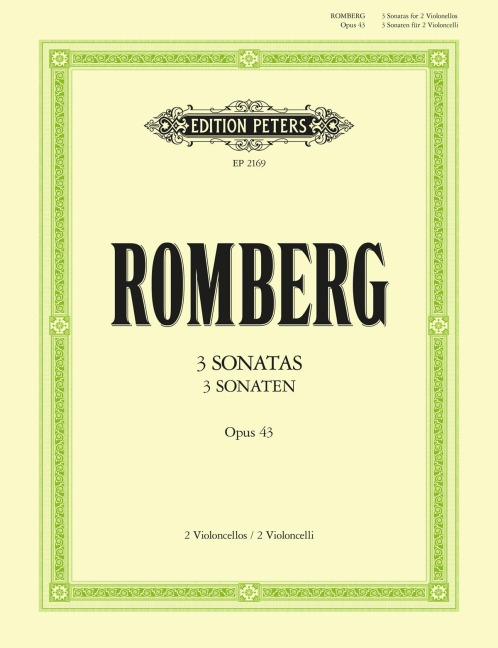 Sonaten op. 43 Nr. 1-3: für 2 Violoncelli