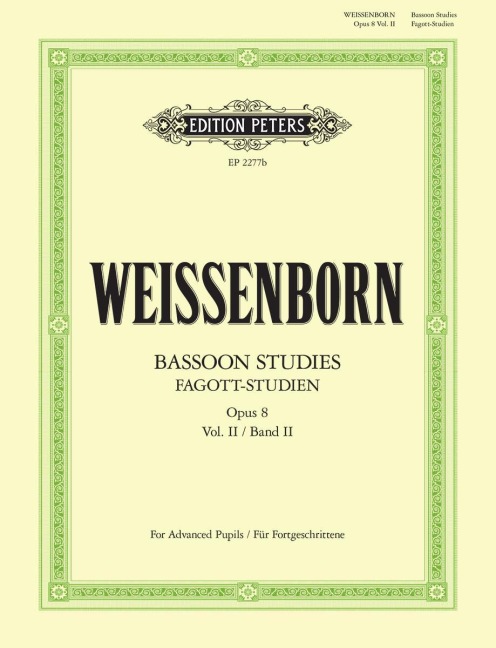 Fagott-Studien, Heft 2: Für Fortgeschrittene op. 8